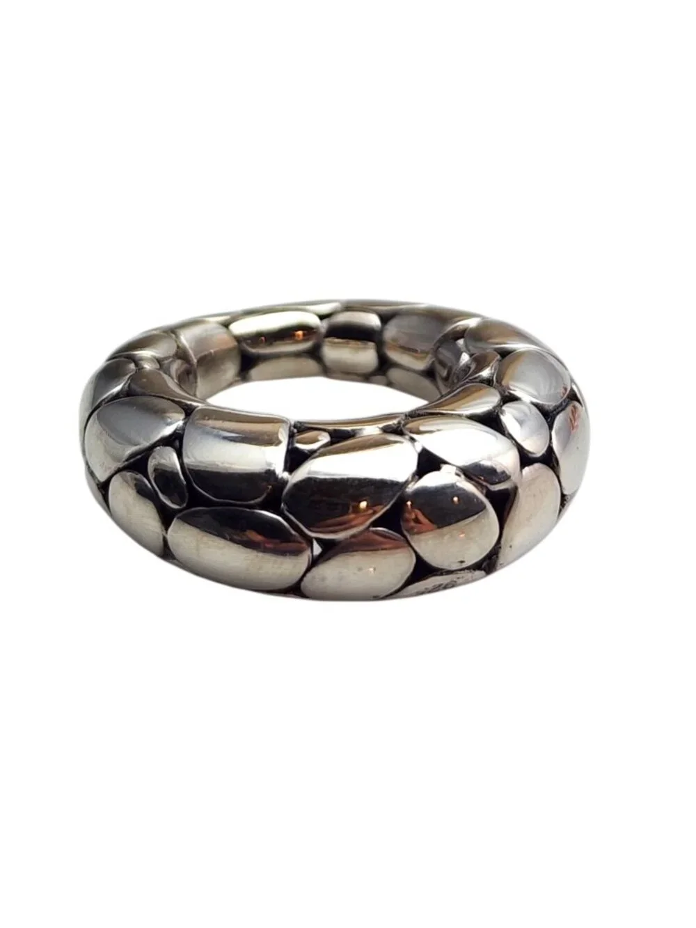 John Hardy Sterling Silver Kali Pebble Ring Size 5.25 - 5.5 #25371